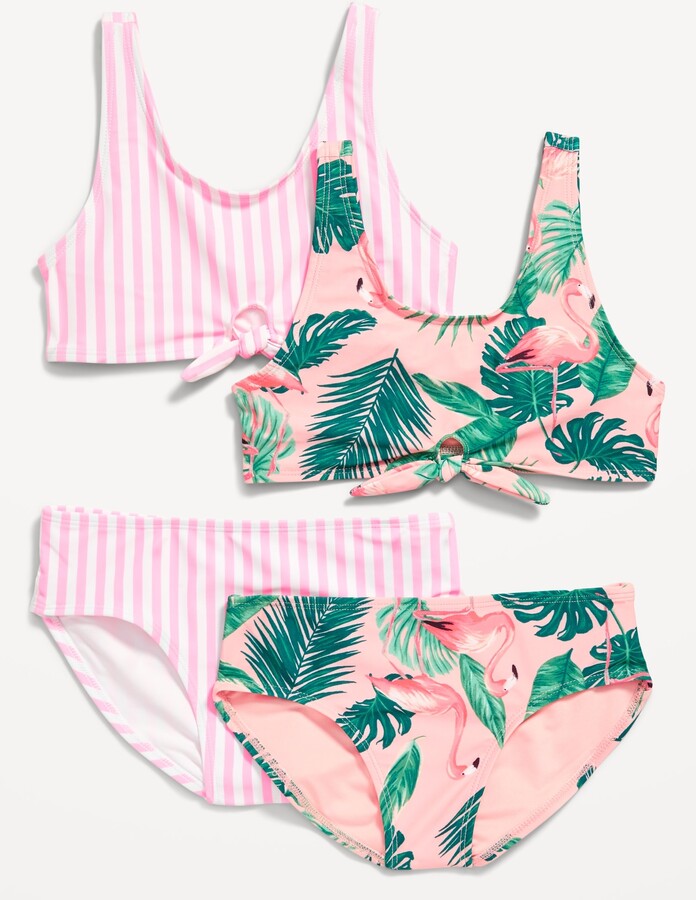 4 Piece Tie Front Bikini Swim For Girls 1 | Deals Must Buy