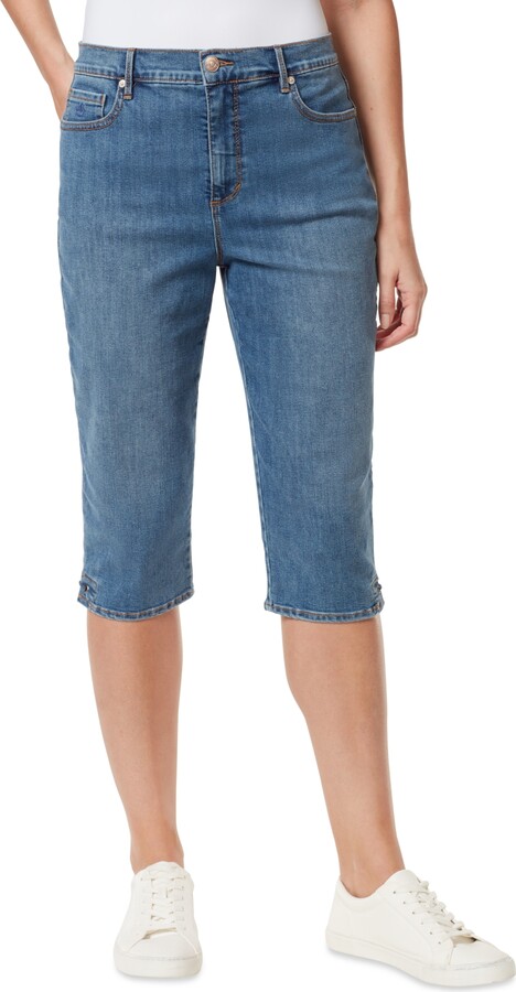 Gloria Vanderbilt Womens Amanda High Rise Skimmer Capri Jeans 2 | Deals Must Buy