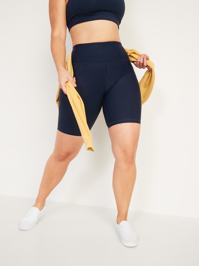 High Waisted Powersoft Side Pocket Biker Shorts For Women 8 Inch Inseam | Deals Must Buy