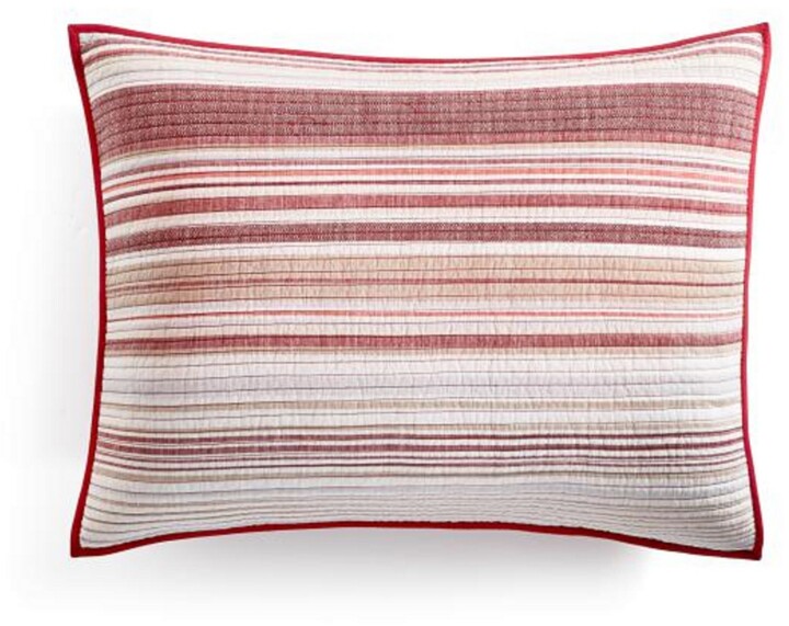 Martha Stewart Collection Holiday Yarn Dye Quilted Sham King Created For Macys | Deals Must Buy