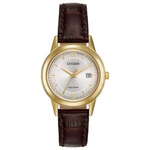Citizen Ladies Eco-Drive Classic Leather Strap Watch with 3-Hand Date