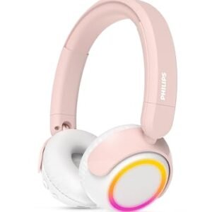 Philips K4200 Lightweight On-Ear Wireless Kids Headphones – Built-in Mic, LED Lights, Safe