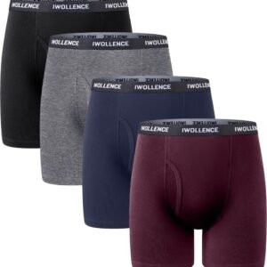 4-Pack Mens Cotton Boxer Briefs