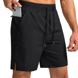 Mens Running Shorts with Zipper Pockets