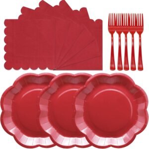 XX Red Party Plates and Napkins