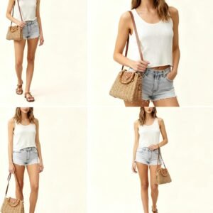 Woven Crossbody Bag for Women