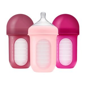 Boon 8oz Silicone Baby Bottle, Colic Relief