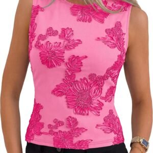 Womens Floral Tank Tops for Summer