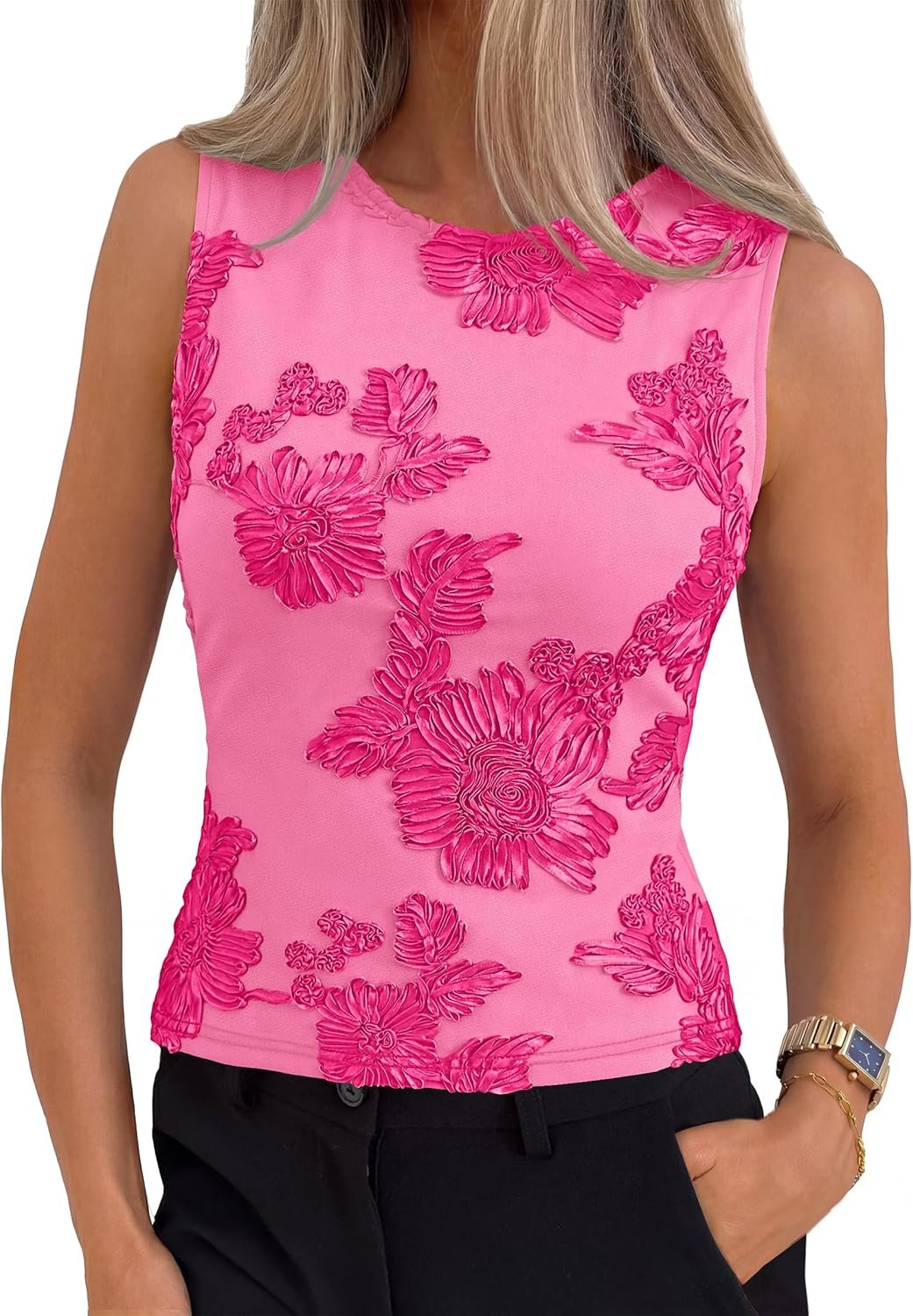 Womens Floral Tank Tops for Summer 1 Womens Floral Tank Tops for Summer