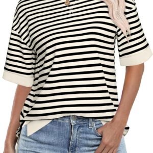 XX Crewneck Striped Sweatshirt