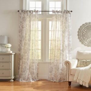 Elrene Westport Floral Sheer Curtains