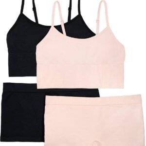 Fruit of the Loom Girls Longline Bra Set