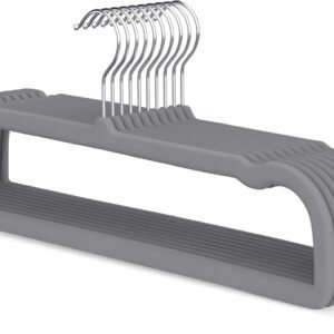 XX Small Gray Velvet Hangers 20 Pack