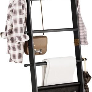 Wooden Blanket Ladder 5-Tier Towel Rack