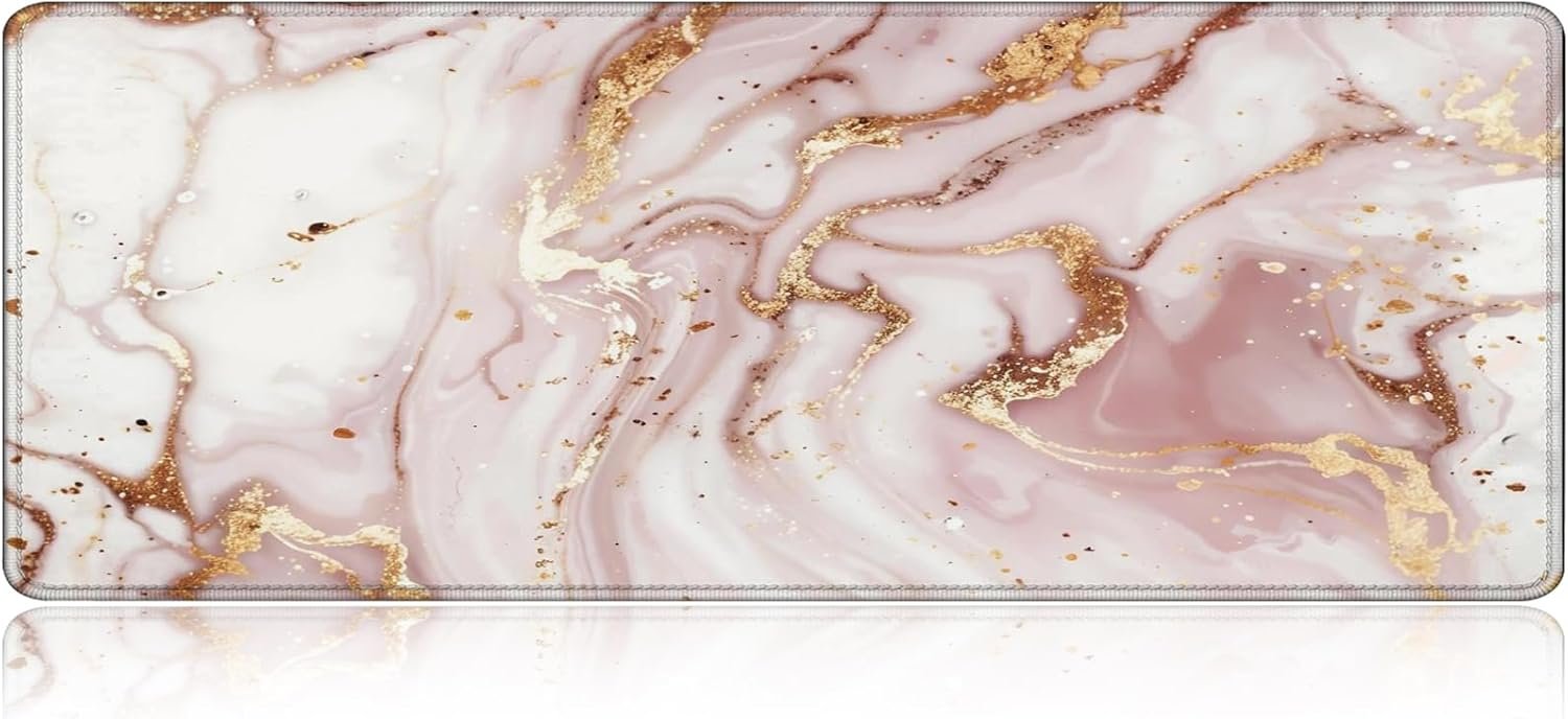 Rose Gold Marble Mouse Pads 1 Rose Gold Marble Mouse Pads