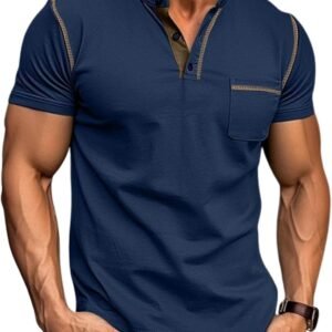 Mens Henley Shirts Short Sleeve