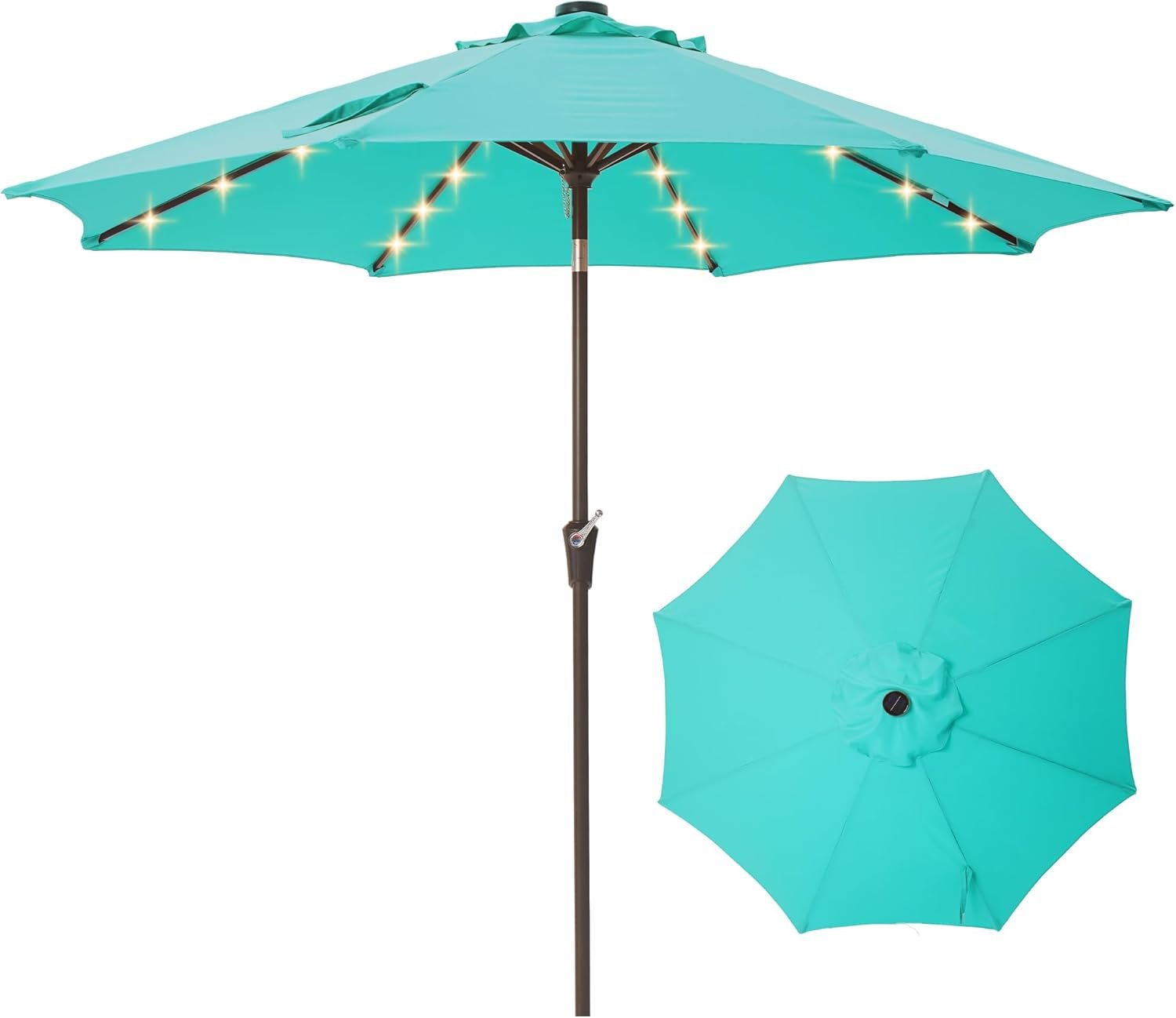 xx 9FT Solar LED Patio Umbrella for Deck 1 xx 9FT Solar LED Patio Umbrella for Deck