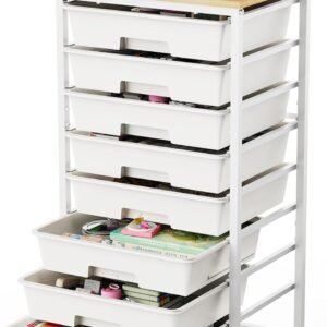 Seville 8-Drawer Rolling Storage Cart