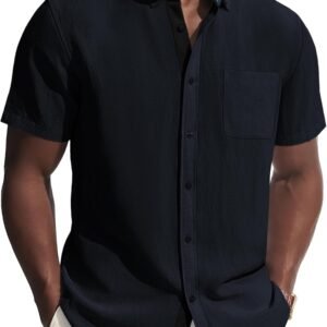 Mens Button Down Shirt Casual Wear