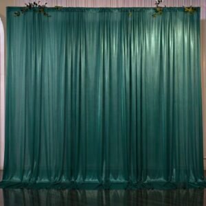QICAIYUN Emerald Green Backdrop Curtains