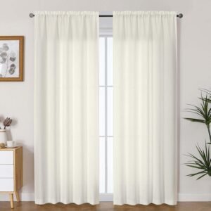 Bessie Ivory Curtains 84in Light Filtering