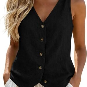 Linen Vest Tops for Women by xx