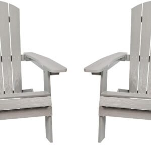 Flash Furniture Gray Poly Resin Folding Chairs