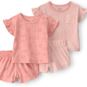 Carter’s Baby Girls 4-Piece Short Set