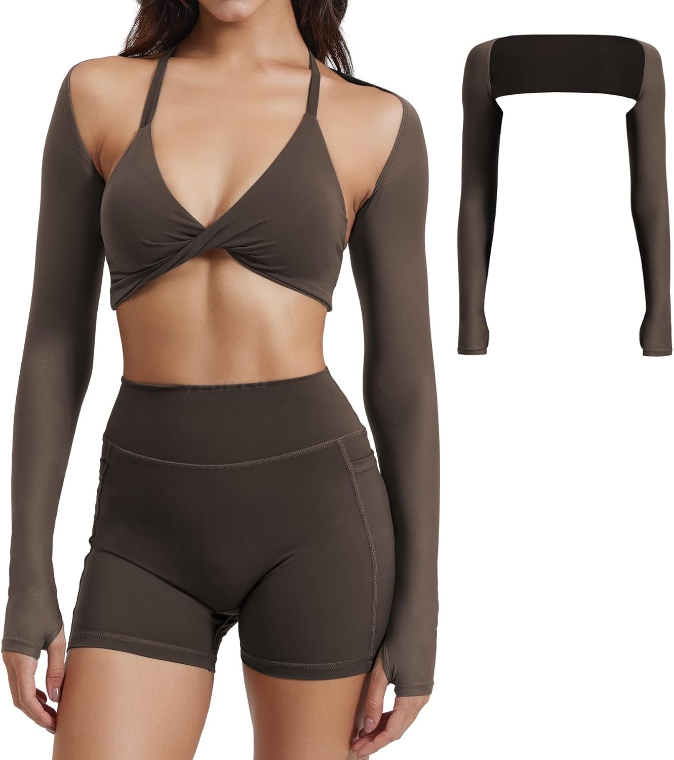 YEOREO Women Long Sleeve Crop Top 1 YEOREO Women Long Sleeve Crop Top