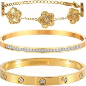 18K Gold Plated Bangle Set by xx