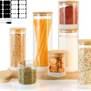 Glass Storage Containers with Bamboo Lids