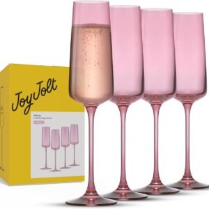 JoyJolt 7oz Champagne Flutes Set