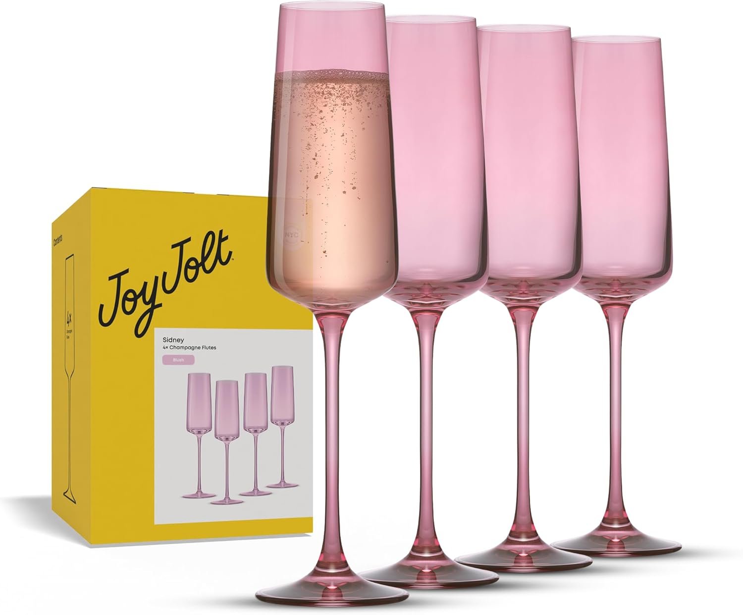 JoyJolt 7oz Champagne Flutes Set 1 JoyJolt 7oz Champagne Flutes Set