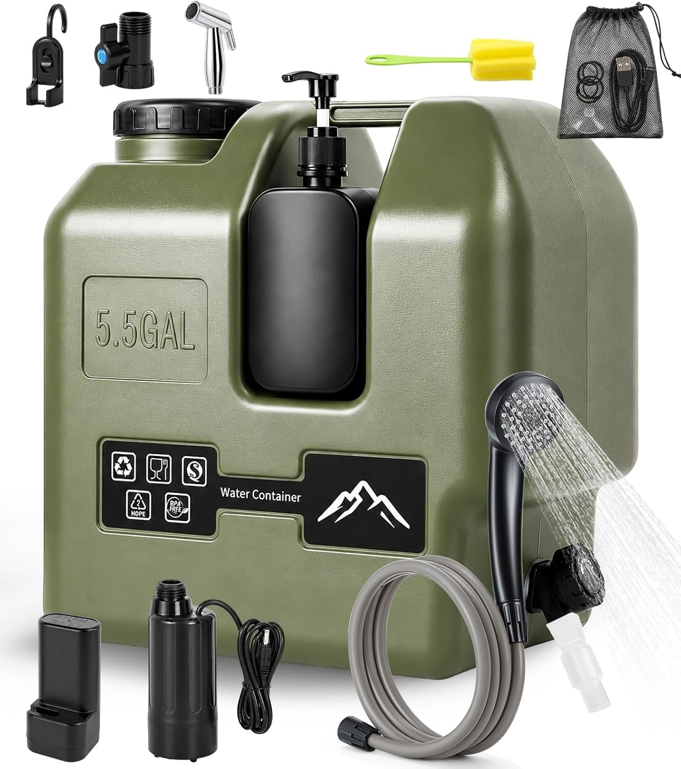 SUNCUCU Portable Camping Shower 5.5Gal 1 SUNCUCU Portable Camping Shower 5.5Gal