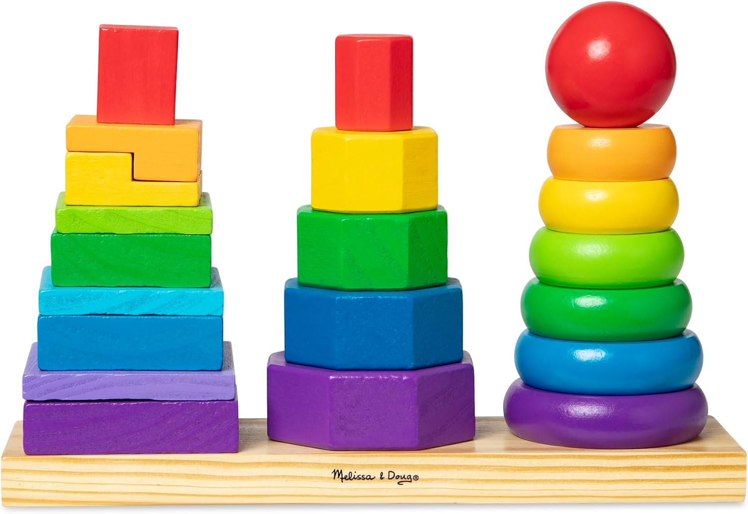 Melissa & Doug Geometric Stacker Educational Toy 1 Melissa & Doug Geometric Stacker Educational Toy