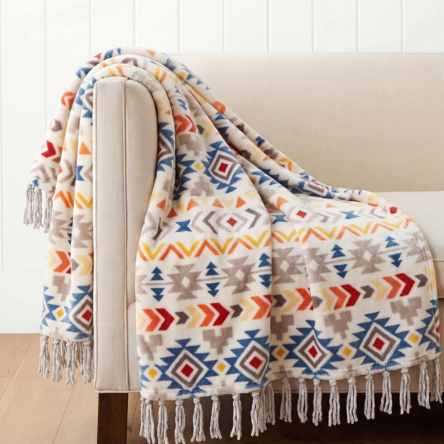 Farmhouse Boho Throw Blanket 50x60 1 Farmhouse Boho Throw Blanket 50x60