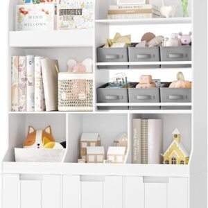xx 50.2″ Kids Bookshelf with Toy Storage