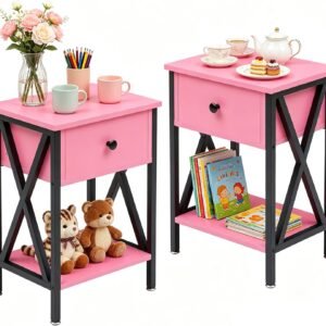VECELO Nightstands Set of 2, Modern Bedside Tables
