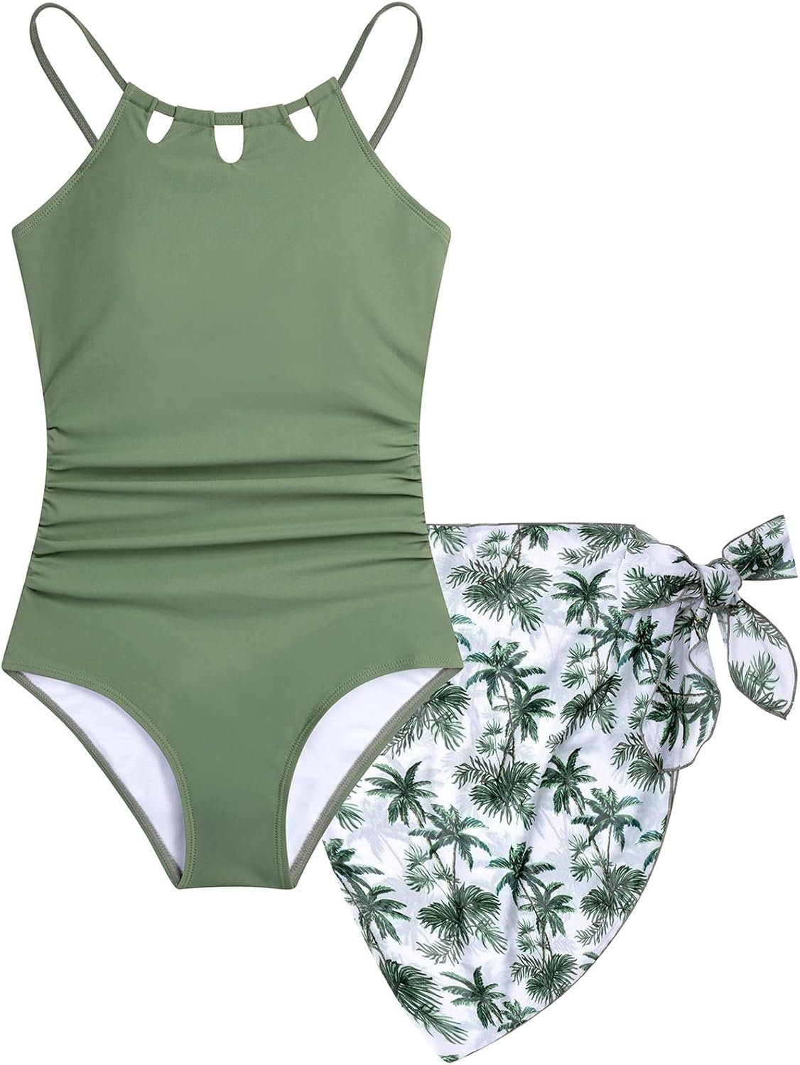 Girls Swimwear - 1-Piece with Mesh Cover 1 Girls Swimwear - 1-Piece with Mesh Cover