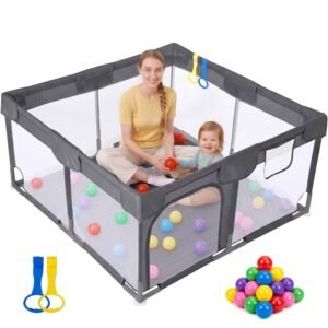 Dripex Baby Playpen Dark Grey