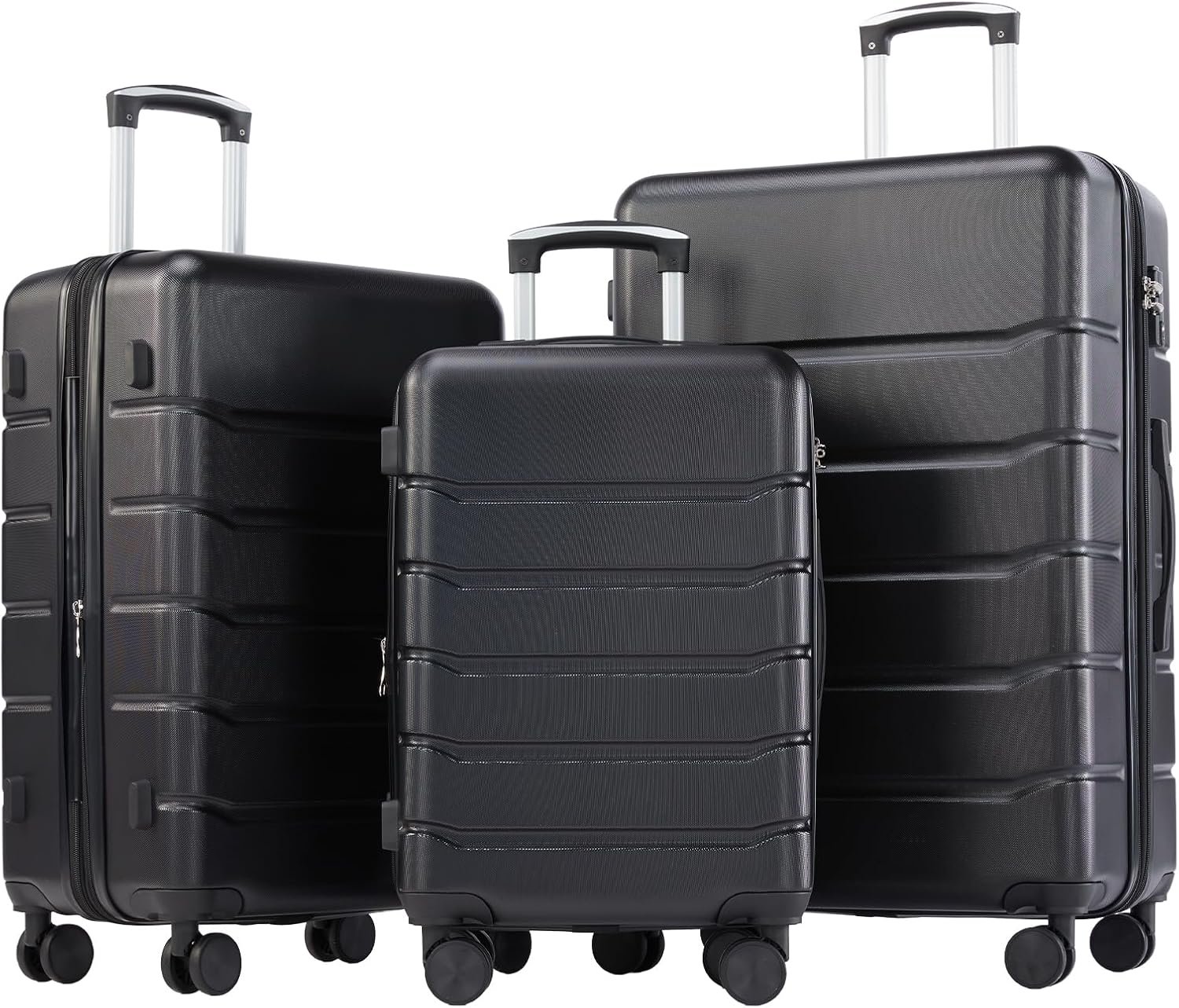 XX 3-Piece Luggage Set with Spinner Wheels 1 XX 3-Piece Luggage Set with Spinner Wheels