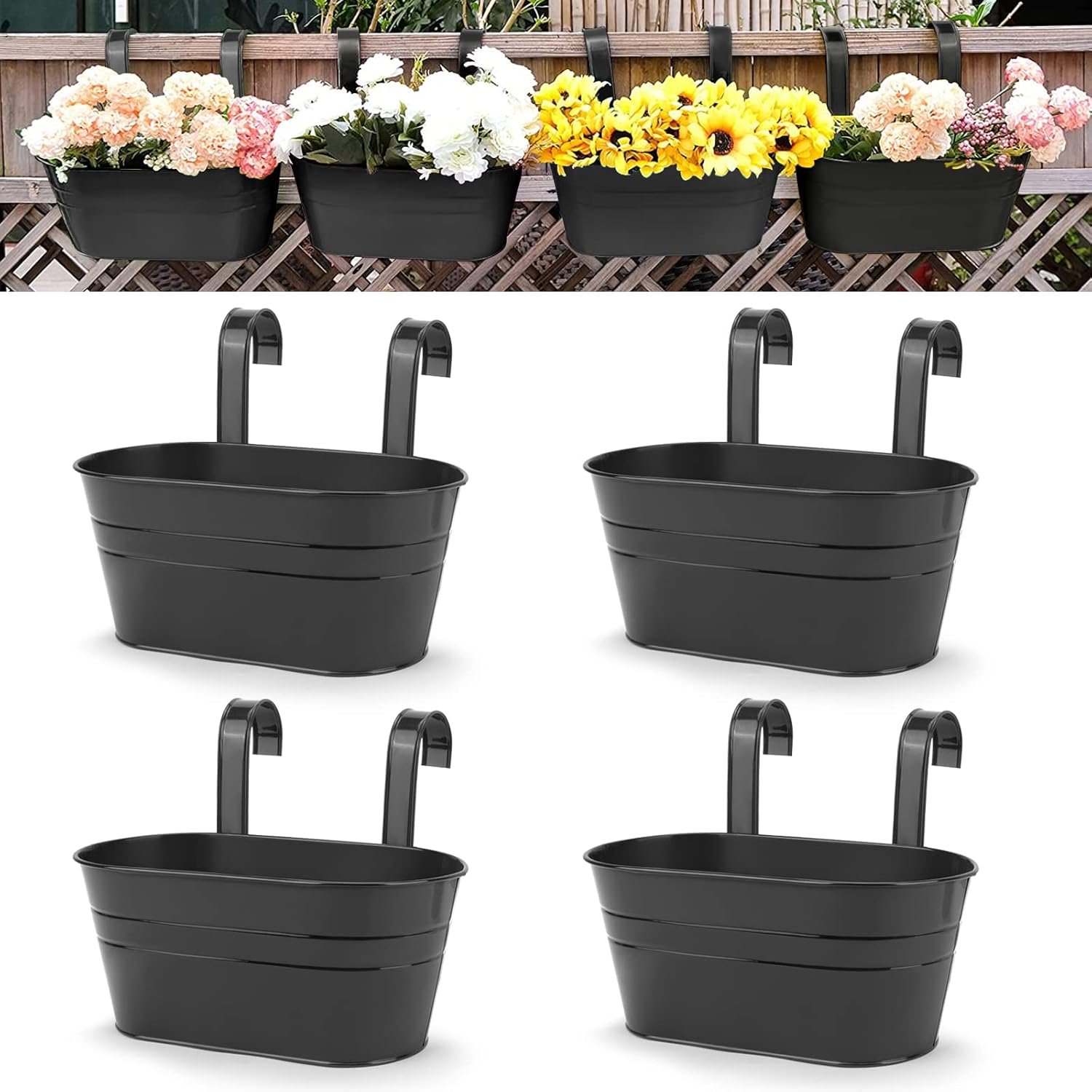 XX 4 Hanging Flower Pots 1 XX 4 Hanging Flower Pots