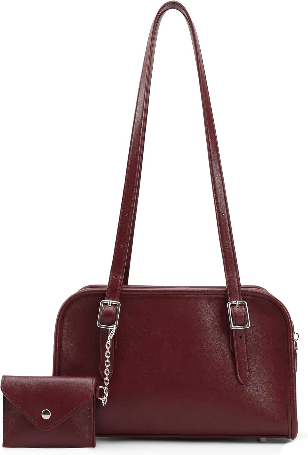 XX Vegan Leather Bowler Shoulder Bag 1 XX Vegan Leather Bowler Shoulder Bag