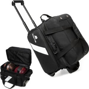 xxBowling Bag with Wheels for 2 Balls