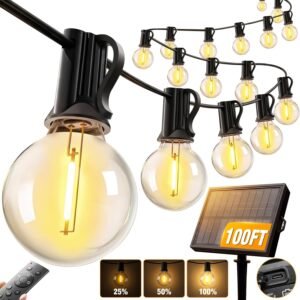 100FT Solar Patio Lights Outdoor
