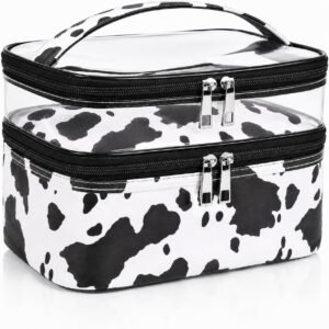 xx Double-Layer Cosmetic Bags Cow Print