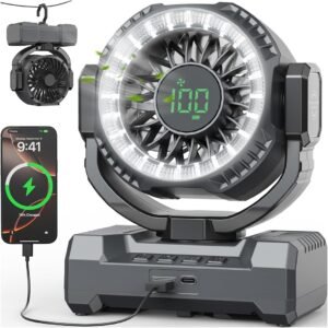 Camping Fan Portable Rechargeable