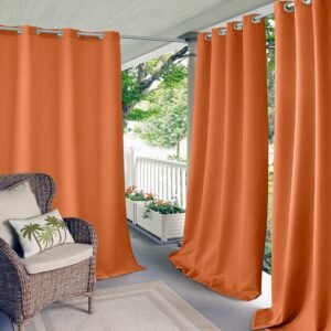 Elrene Orange Color Curtains