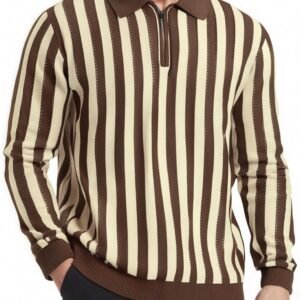 Esabel.C Mens Knit Polo Shirt Long Sleeve