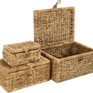 Wicker Storage Baskets Set of 3